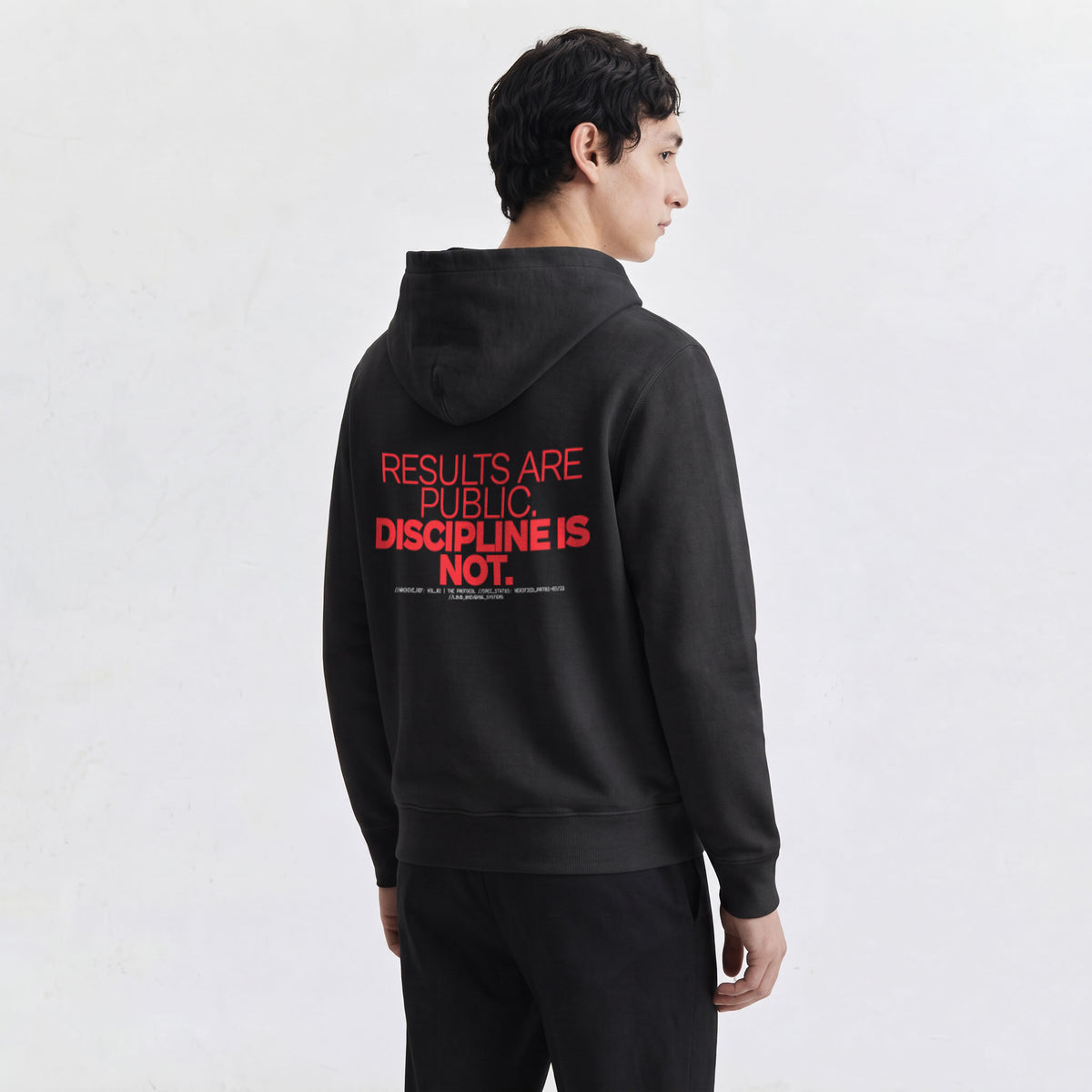 RESULTS ARE PUBLIC DISCIPLINE IS NOT | Unisex Heavyweight French Terry Hoodie | Vol. 2