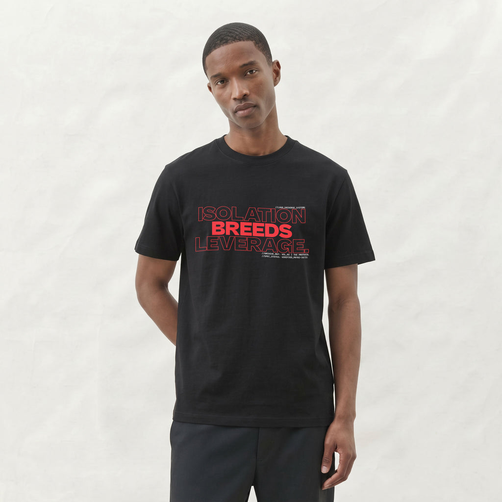 ISOLATION BREEDS LEVERAGE | Unisex Regular Fit Minimalist T-Shirt | Vol. 2