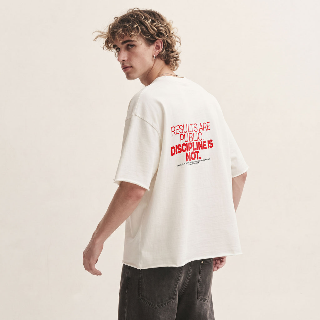 RESULTS ARE PUBLIC DISCIPLINE IS NOT | Unisex Oversized Heavyweight T-Shirt  | Vol. 2
