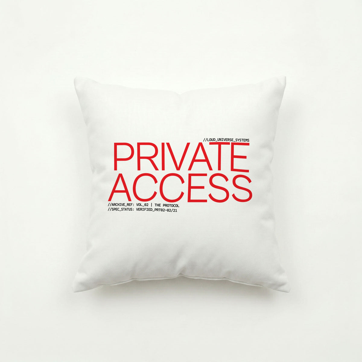 PRIVATE ACCESS | Throw Pillow | Vol. 2
