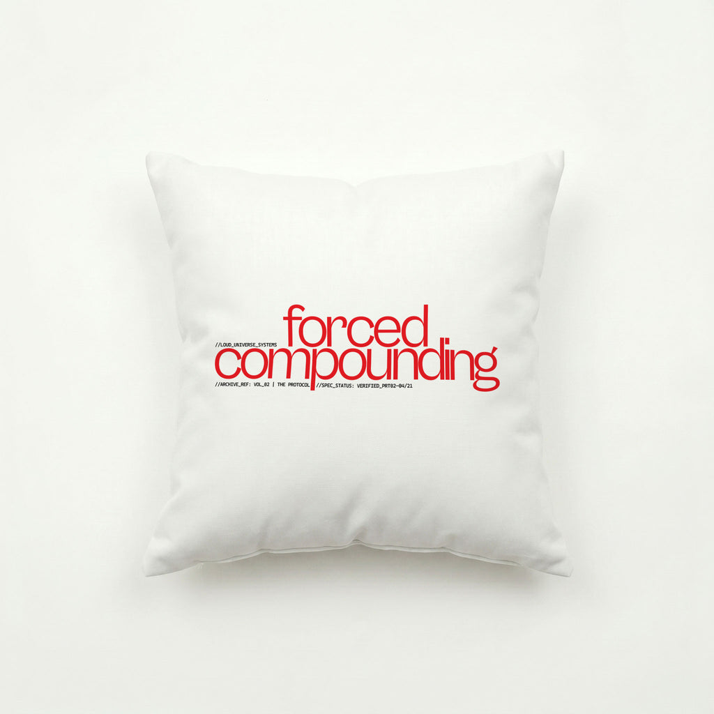 FORCED COMPOUNDING | Throw Pillow | Vol. 2