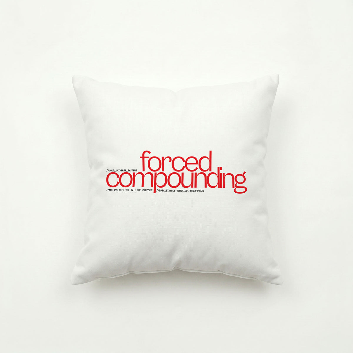 FORCED COMPOUNDING | Throw Pillow | Vol. 2