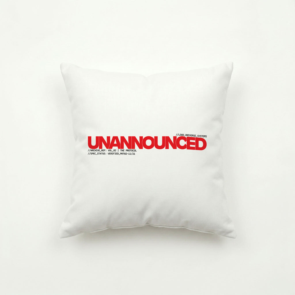 UNANNOUNCED | Throw Pillow | Vol. 2