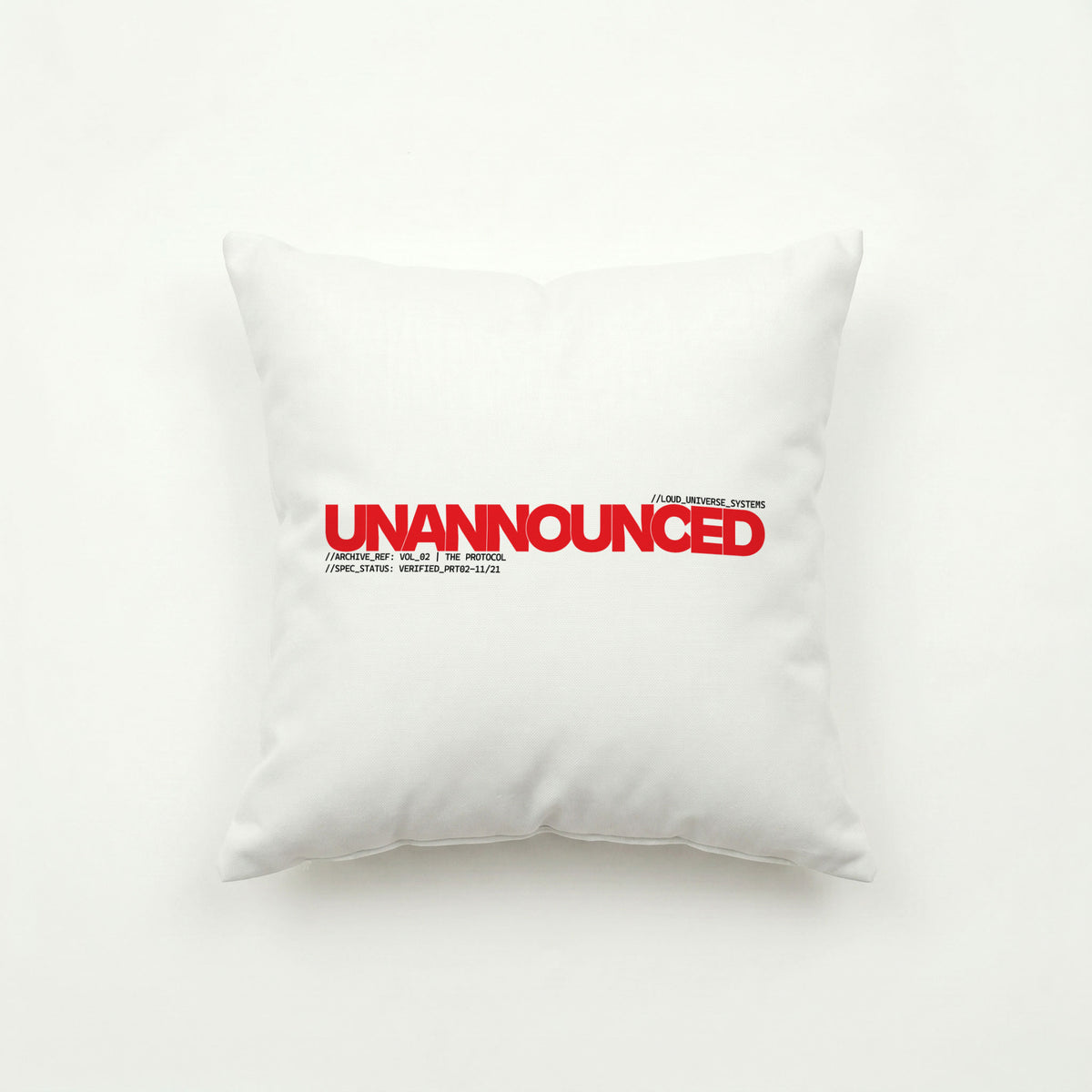 UNANNOUNCED | Throw Pillow | Vol. 2