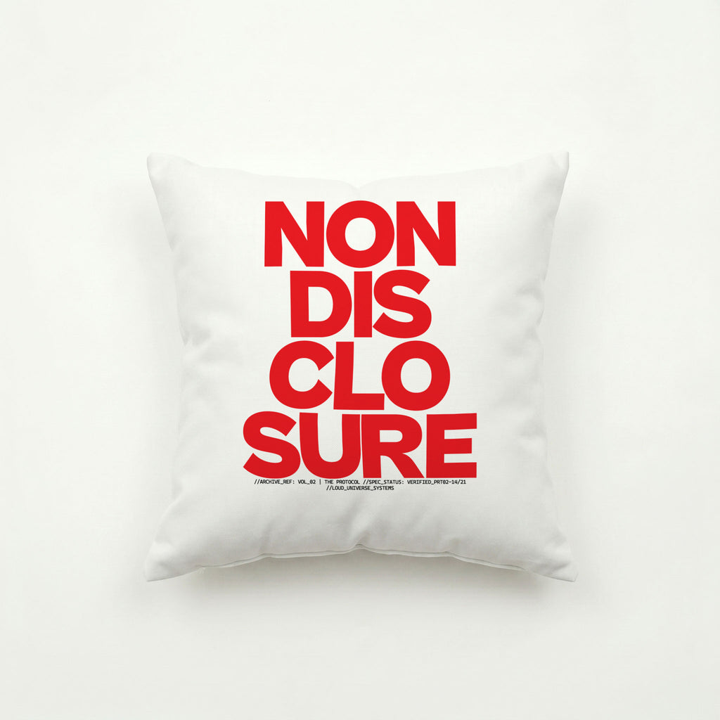 NON-DISCLOSURE | Throw Pillow | Vol. 2