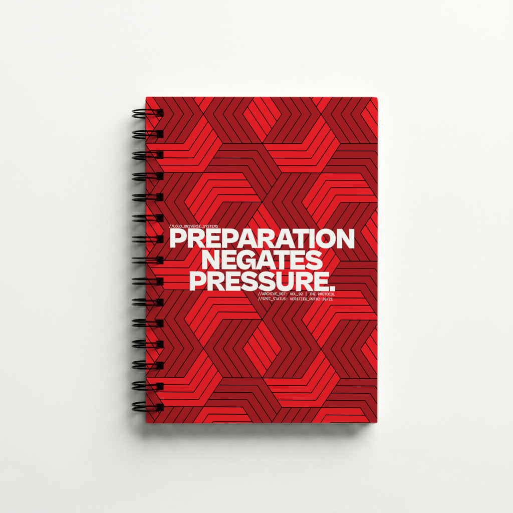PREPARATION NEGATES PRESSURE | Hardcover Notebook | Vol. 2