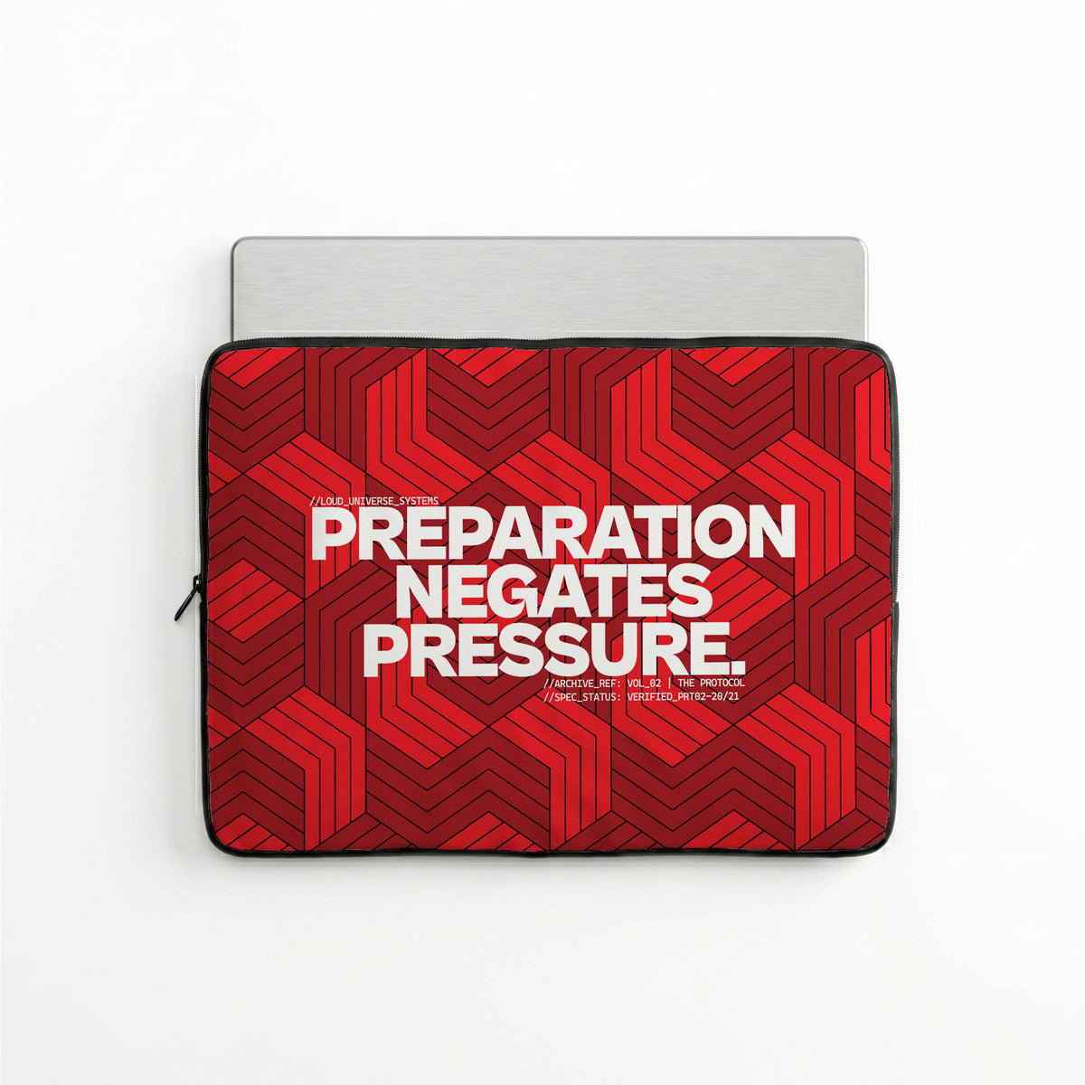 PREPARATION NEGATES PRESSURE | Protective Laptop Sleeve  | Vol. 2
