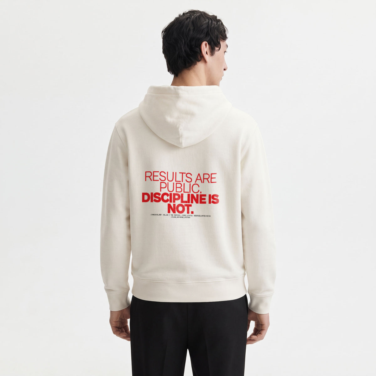 RESULTS ARE PUBLIC DISCIPLINE IS NOT | Unisex Heavyweight French Terry Hoodie | Vol. 2