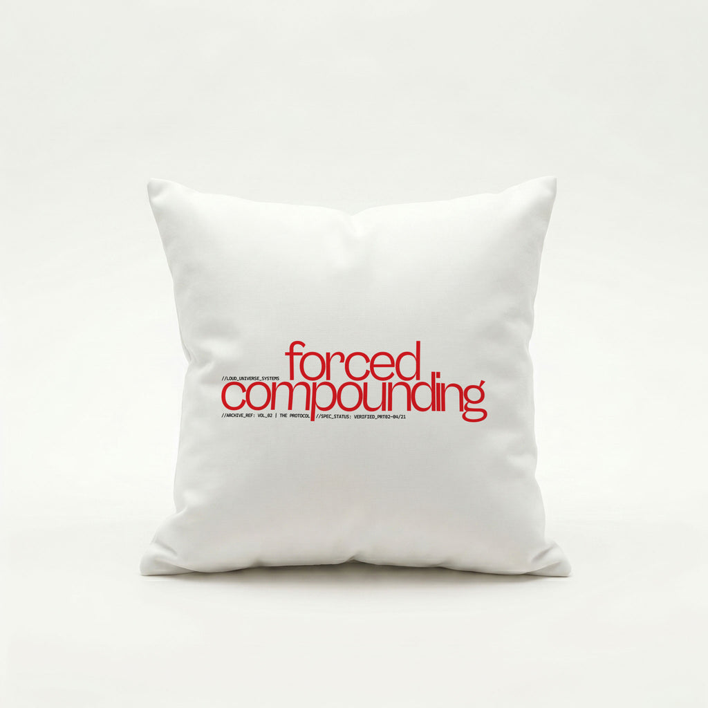 FORCED COMPOUNDING | Throw Pillow | Vol. 2