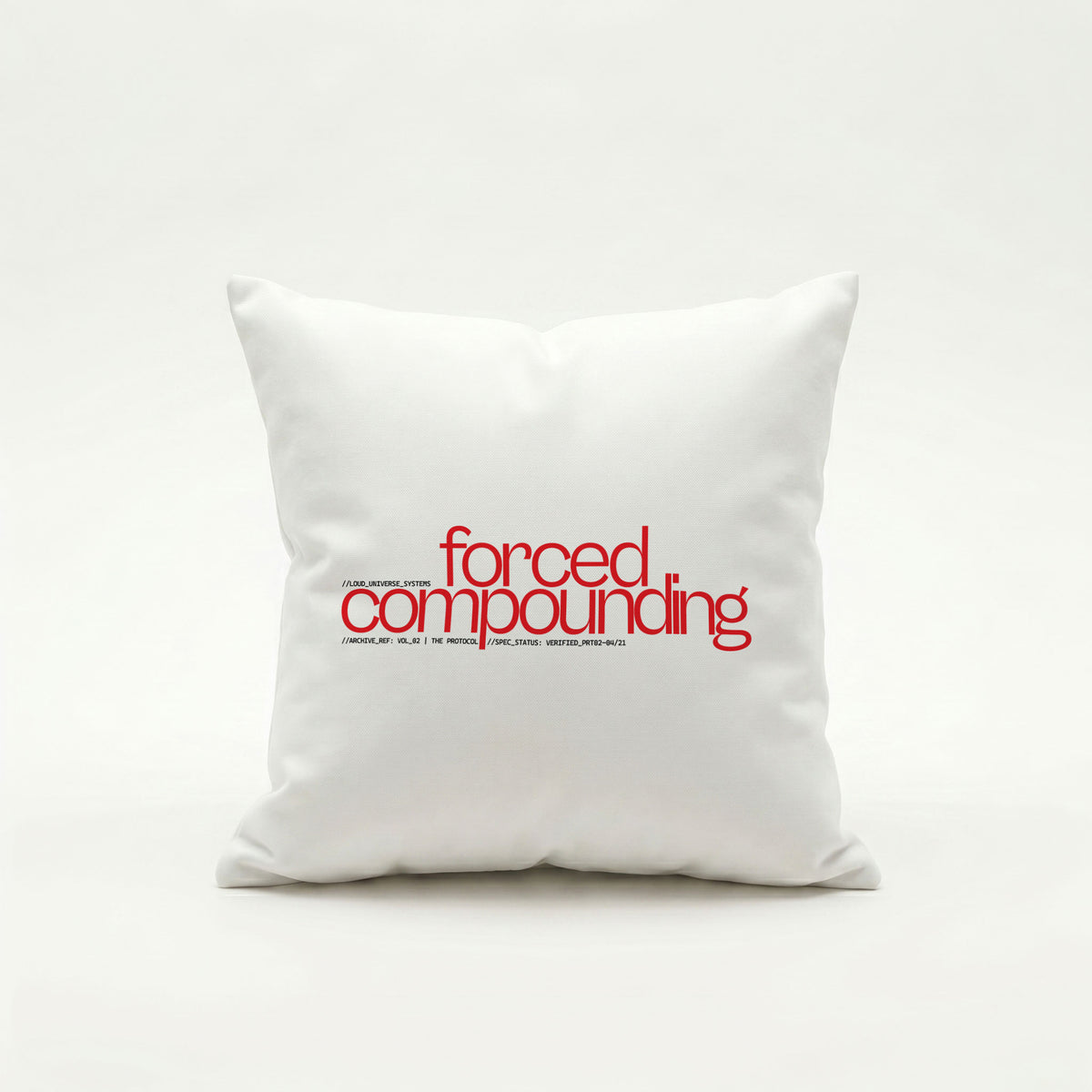 FORCED COMPOUNDING | Throw Pillow | Vol. 2