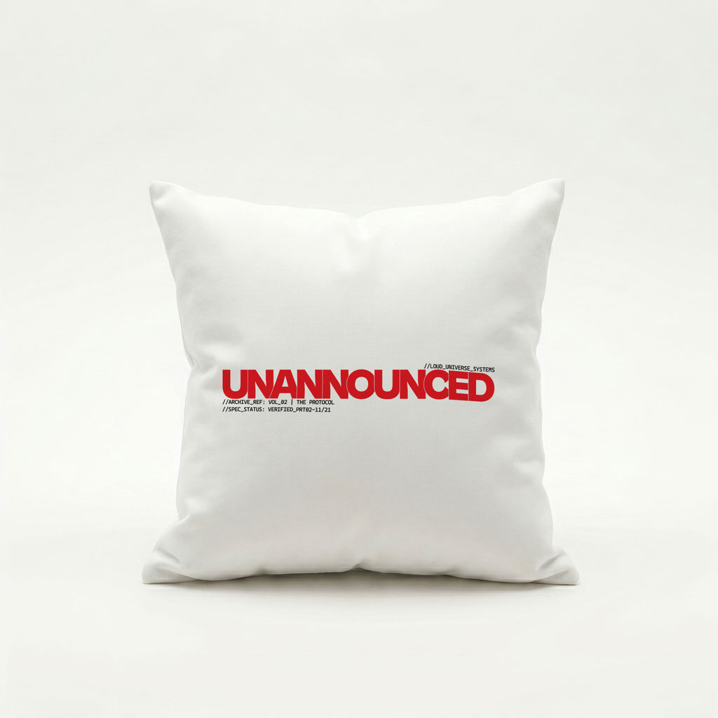 UNANNOUNCED | Throw Pillow | Vol. 2