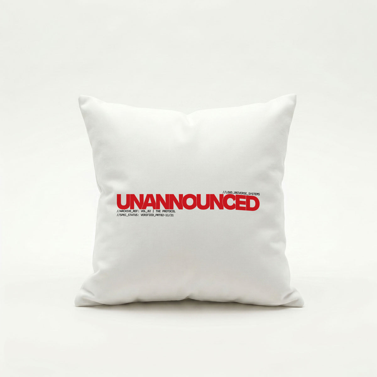 UNANNOUNCED | Throw Pillow | Vol. 2