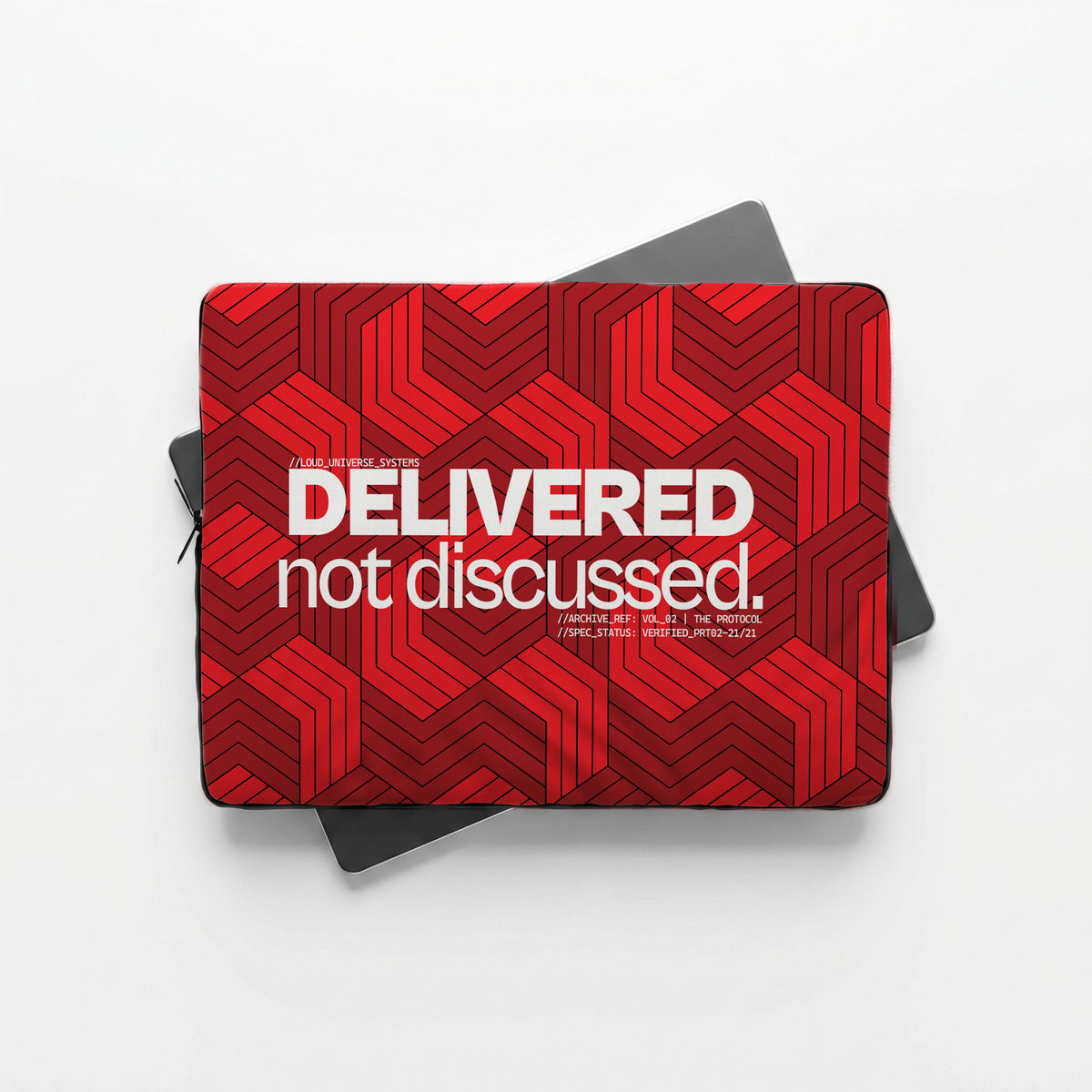 DELIVERED, NOT DISCUSSED | Protective Laptop Sleeve  | Vol. 2