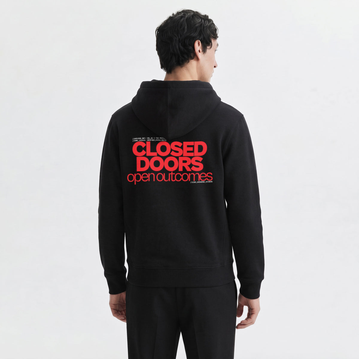 CLOSED DOORS OPEN OUTCOMES | Unisex Heavyweight French Terry Hoodie | Vol. 2