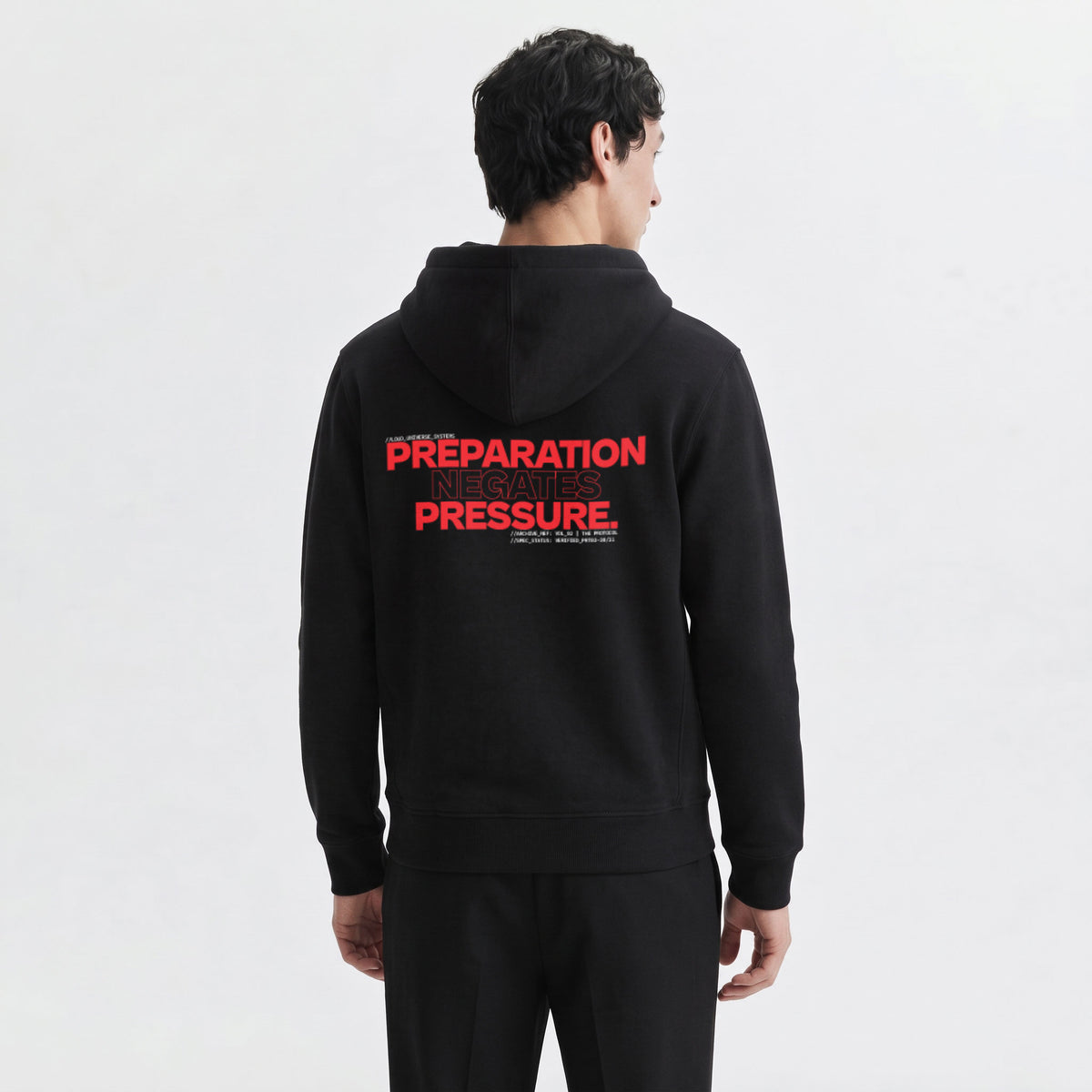 PREPARATION NEGATES PRESSURE | Unisex Heavyweight French Terry Hoodie | Vol. 2