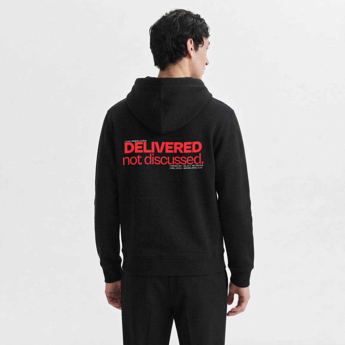 DELIVERED, NOT DISCUSSED | Unisex Heavyweight French Terry Hoodie | Vol. 2