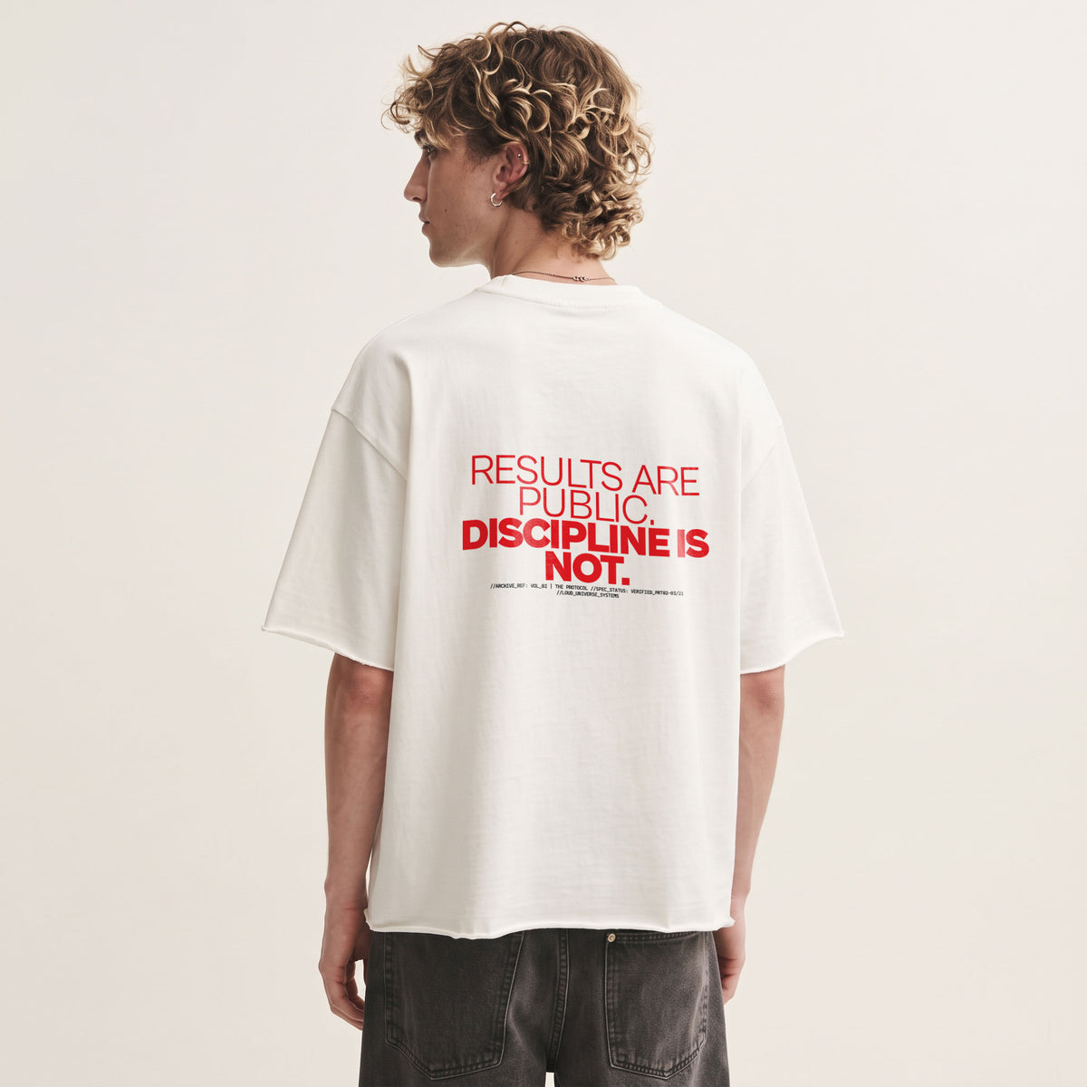 RESULTS ARE PUBLIC DISCIPLINE IS NOT | Unisex Oversized Heavyweight T-Shirt  | Vol. 2