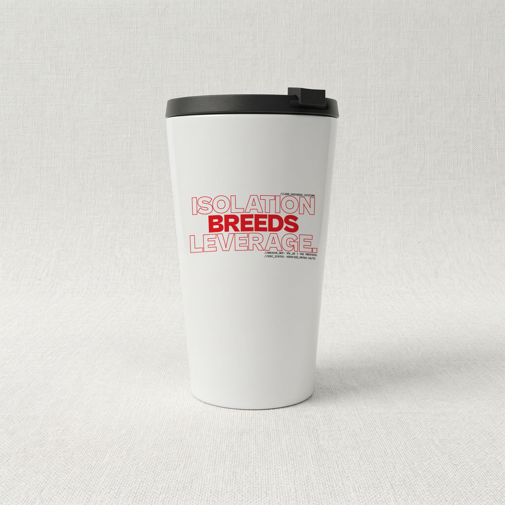ISOLATION BREEDS LEVERAGE | Cone Insulated Tumbler | Vol. 2