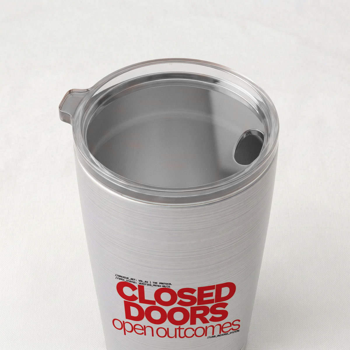 CLOSED DOORS OPEN OUTCOMES | Cone Insulated Tumbler | Vol. 2