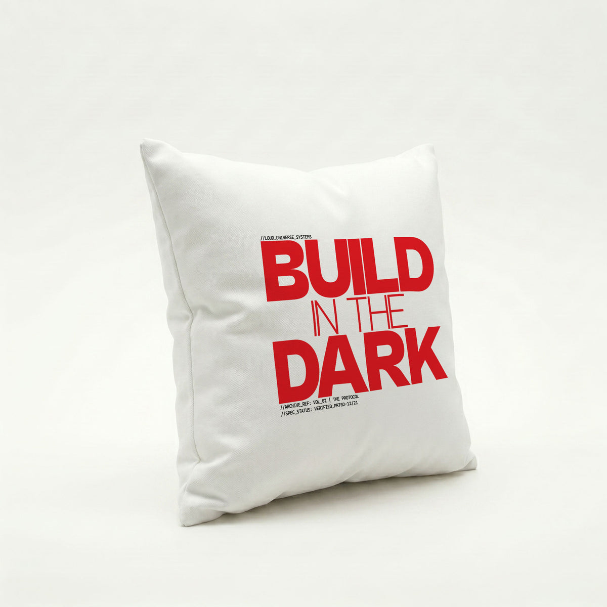 BUILD IN THE DARK | Throw Pillow | Vol. 2
