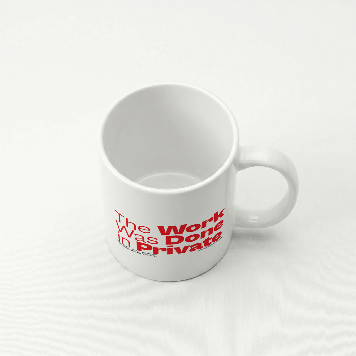THE WORK WAS DONE IN PRIVATE | Coffee Mug | Vol. 2