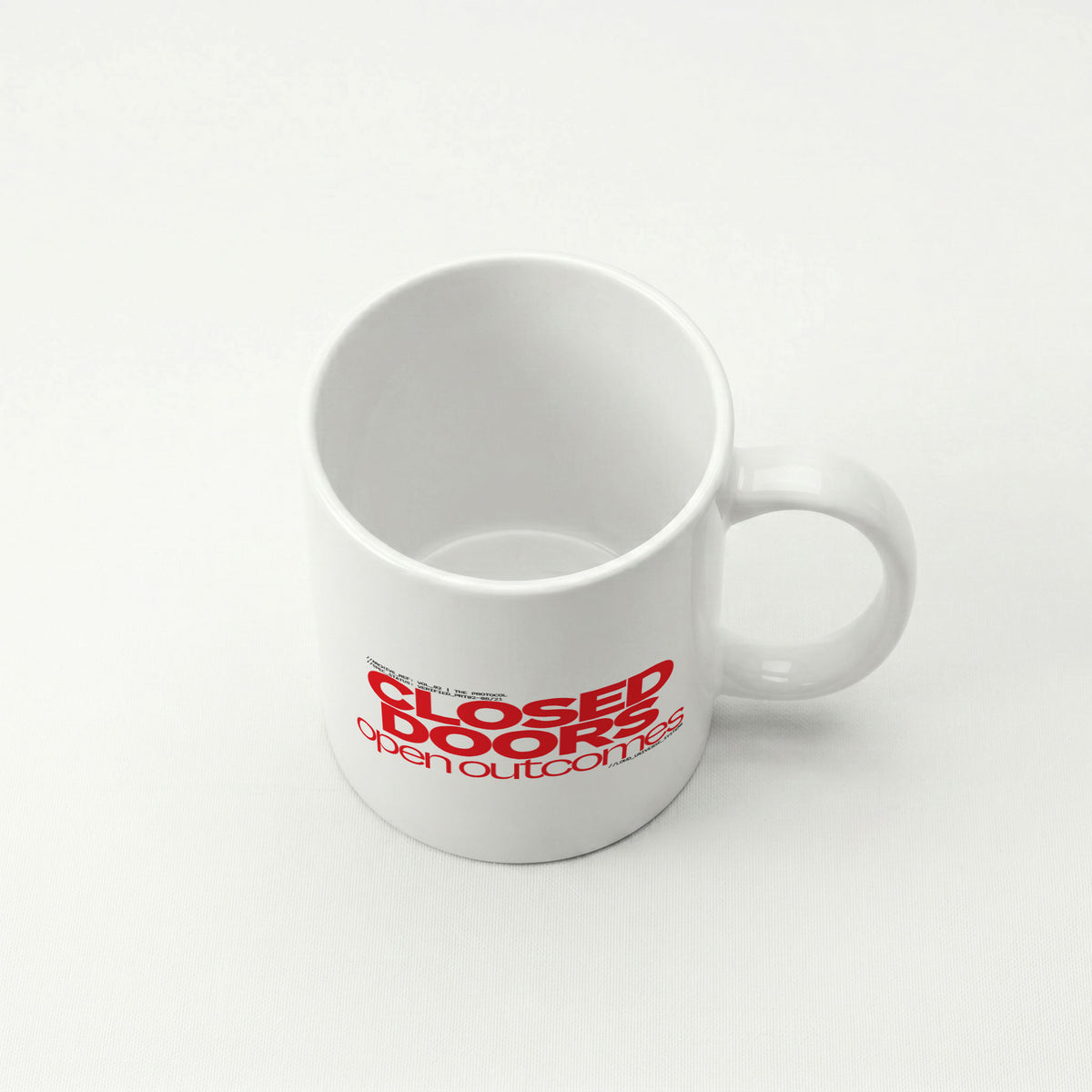 CLOSED DOORS OPEN OUTCOMES | Coffee Mug | Vol. 2