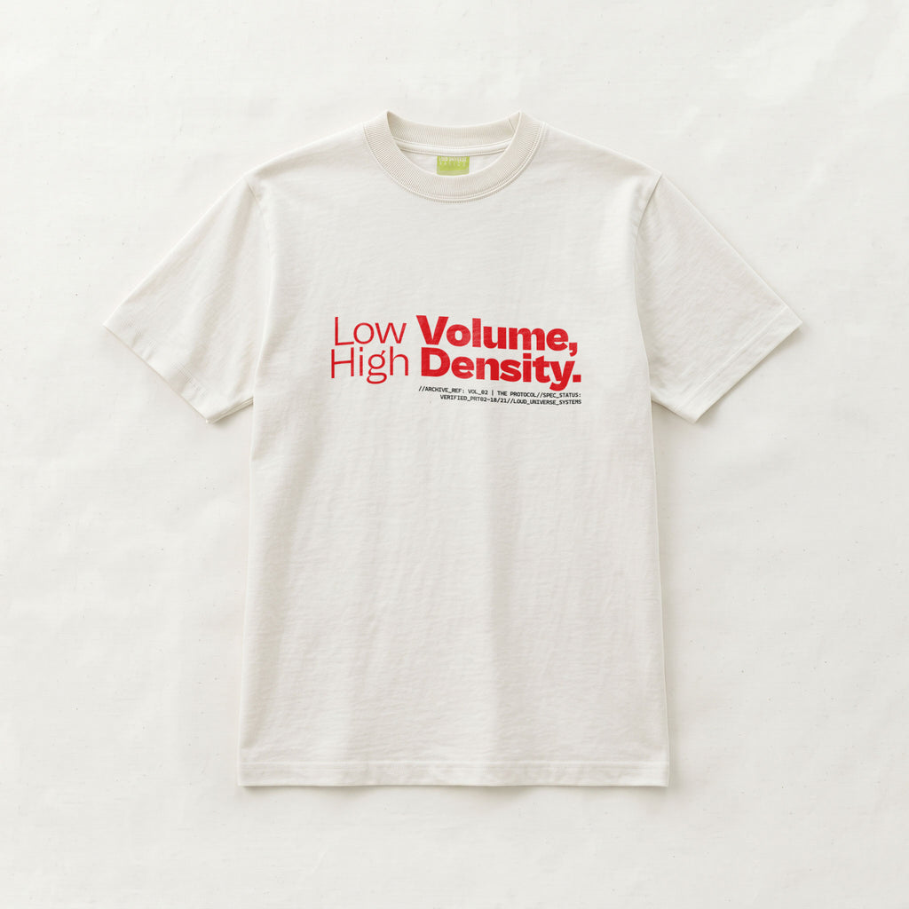 LOW VOLUME HIGH DENSITY | Unisex Regular Fit Minimalist T-Shirt | Vol. 2
