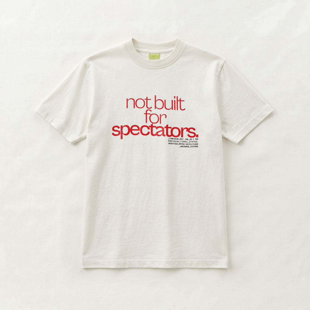 NOT BUILT FOR SPECTATORS | Unisex Regular Fit Minimalist T-Shirt | Vol. 2