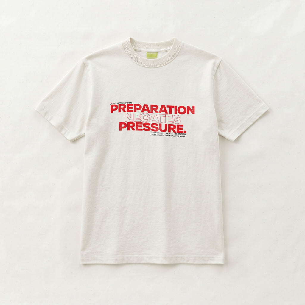 PREPARATION NEGATES PRESSURE | Unisex Regular Fit Minimalist T-Shirt | Vol. 2