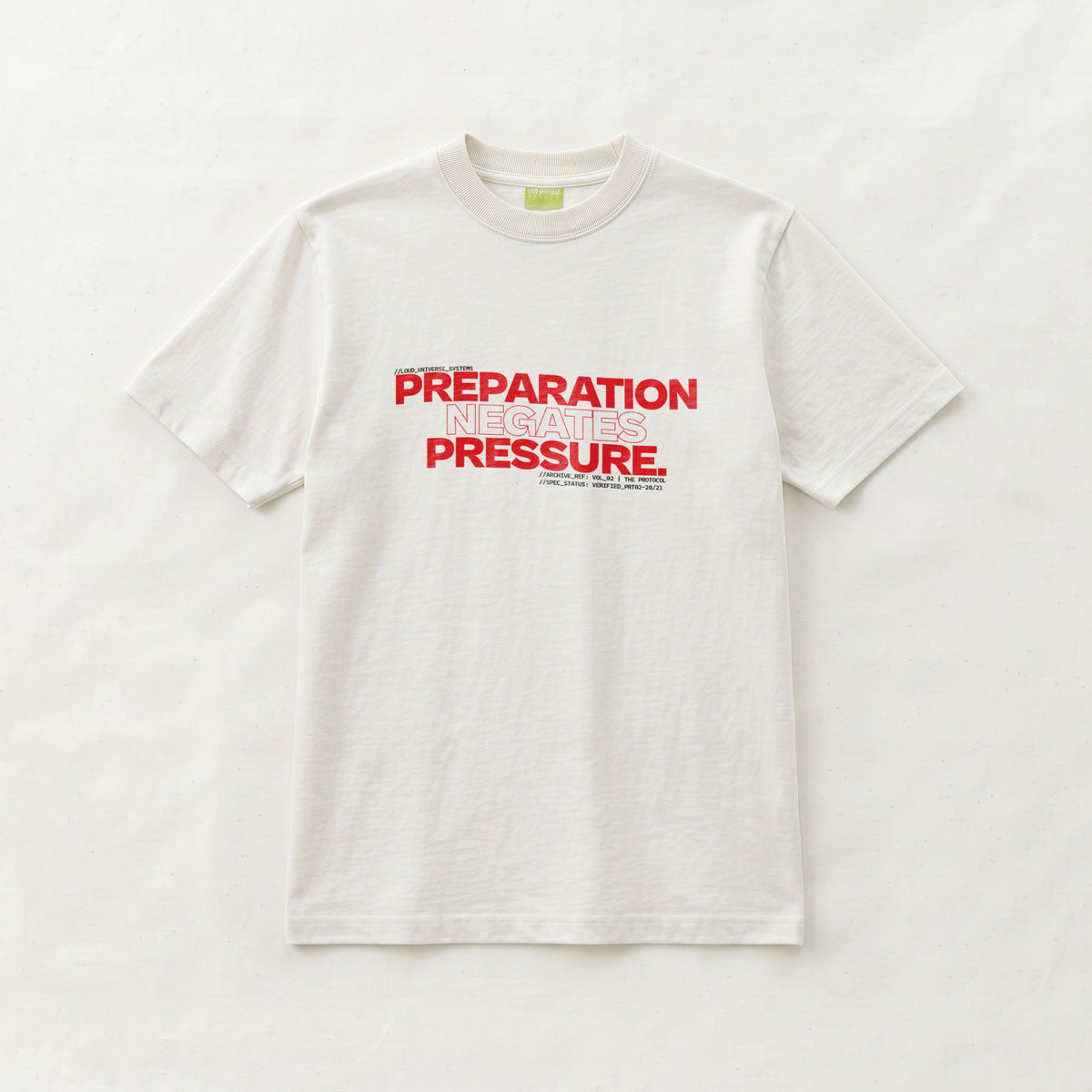 PREPARATION NEGATES PRESSURE | Unisex Regular Fit Minimalist T-Shirt | Vol. 2