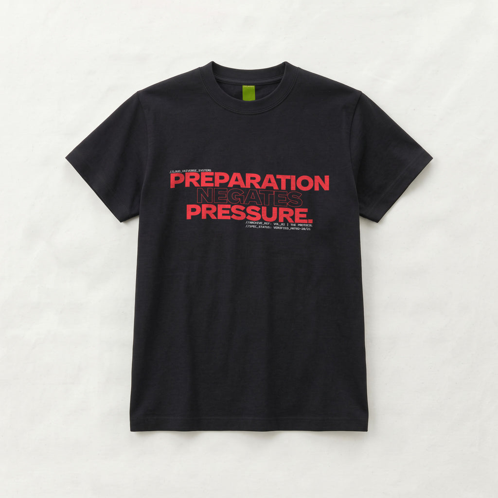 PREPARATION NEGATES PRESSURE | Unisex Regular Fit Minimalist T-Shirt | Vol. 2