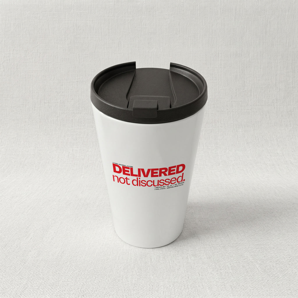 DELIVERED, NOT DISCUSSED | Cone Insulated Tumbler | Vol. 2