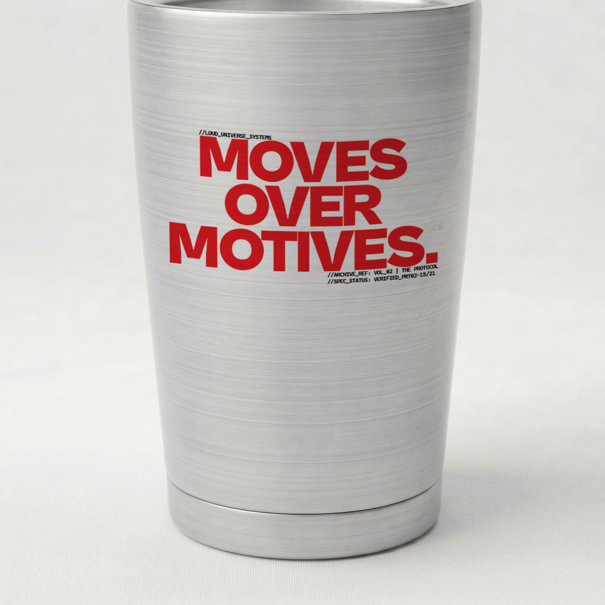 MOVES OVER MOTIVES | Cone Insulated Tumbler | Vol. 2