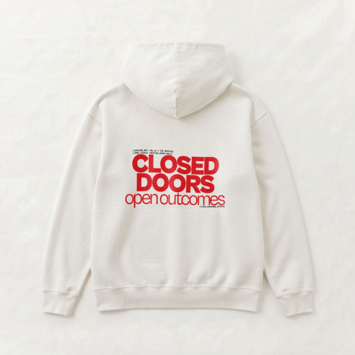 CLOSED DOORS OPEN OUTCOMES | Unisex Heavyweight French Terry Hoodie | Vol. 2