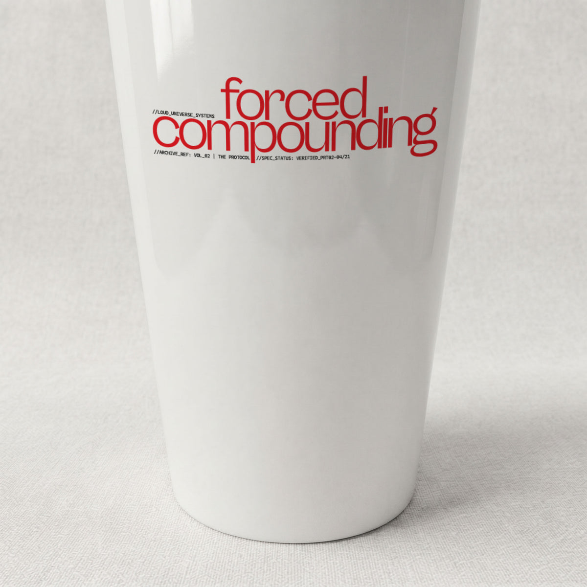 FORCED COMPOUNDING | Cone Insulated Tumbler | Vol. 2