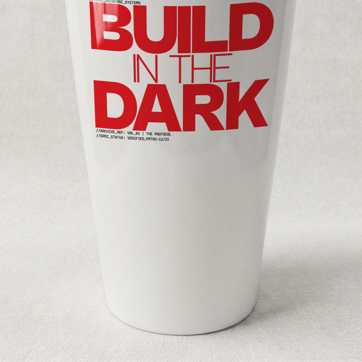 BUILD IN THE DARK | Cone Insulated Tumbler | Vol. 2