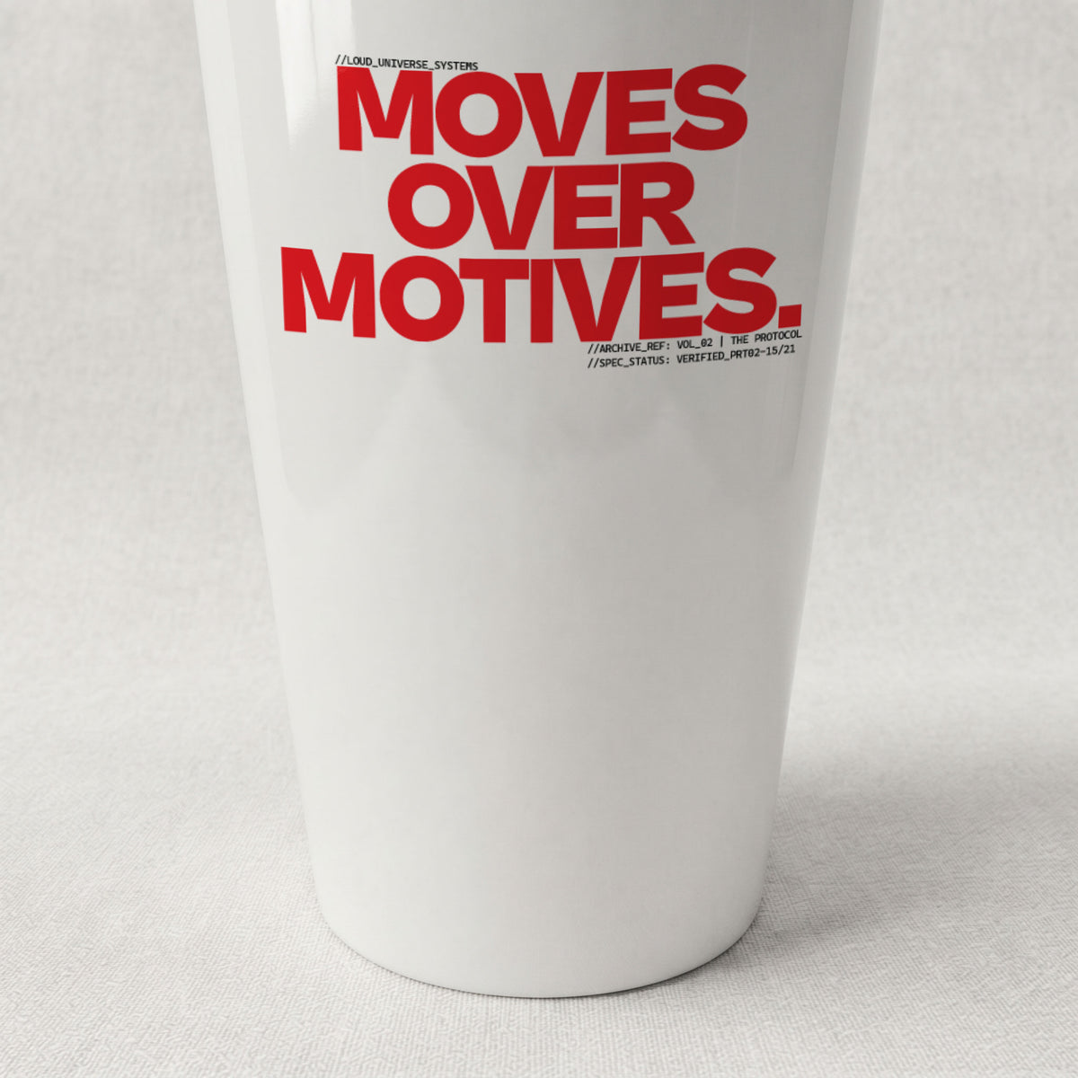 MOVES OVER MOTIVES | Cone Insulated Tumbler | Vol. 2