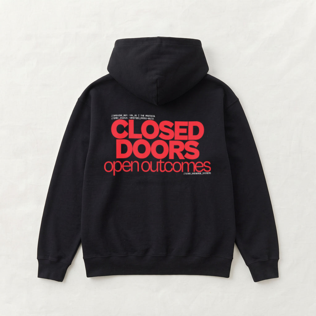 CLOSED DOORS OPEN OUTCOMES | Unisex Heavyweight French Terry Hoodie | Vol. 2