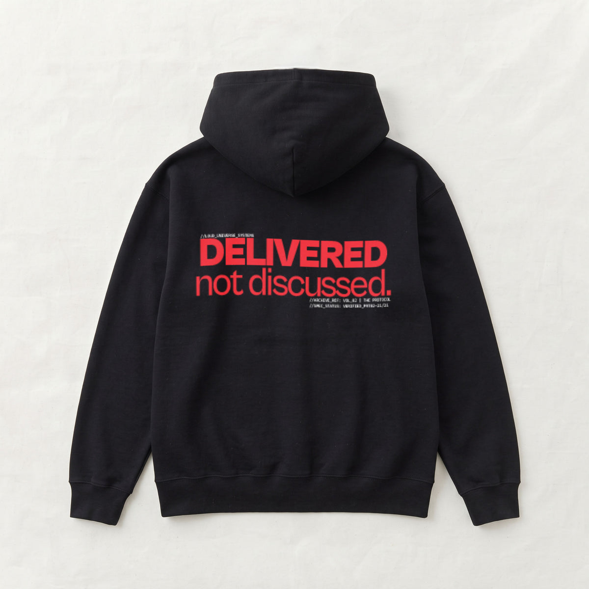 DELIVERED, NOT DISCUSSED | Unisex Heavyweight French Terry Hoodie | Vol. 2