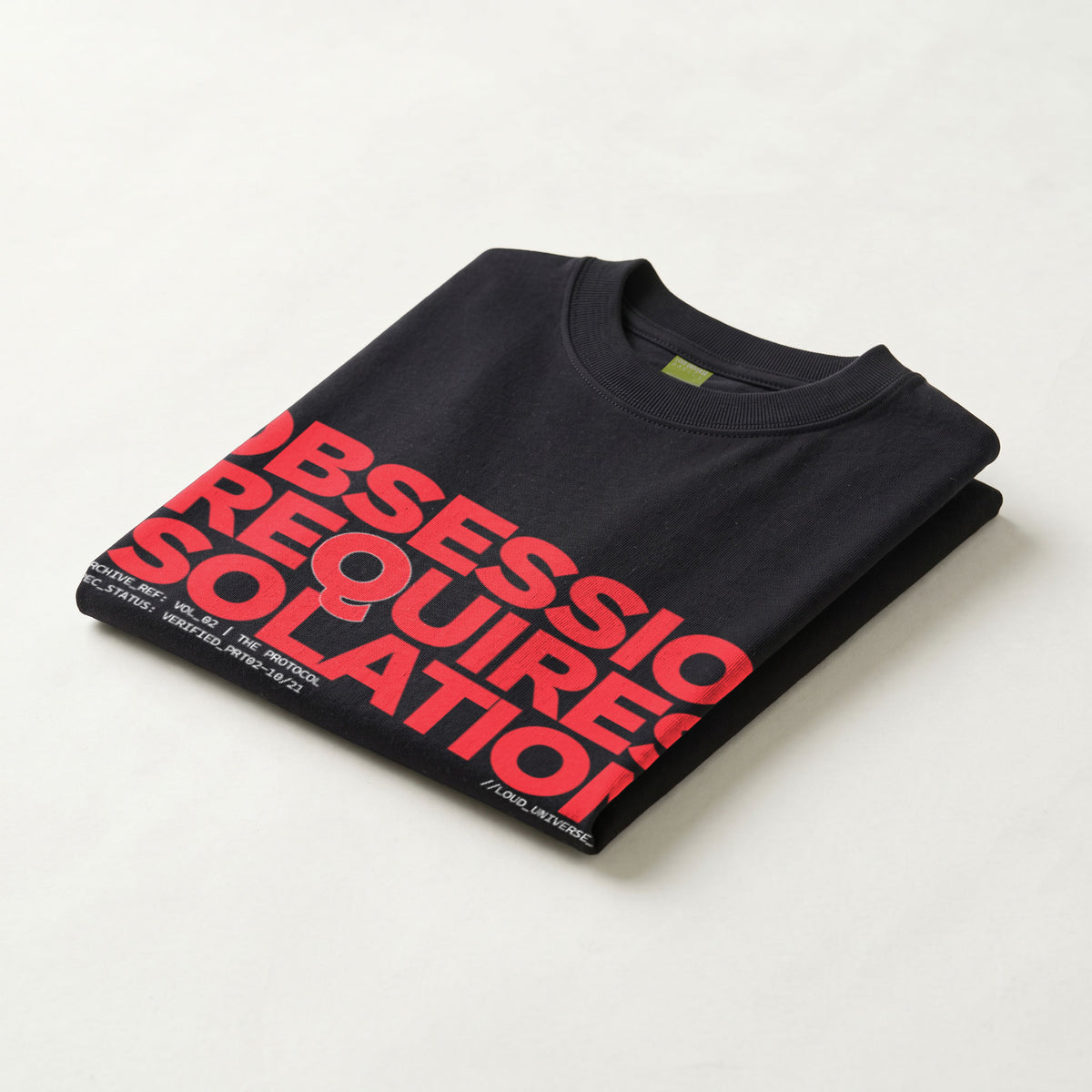 OBSESSION REQUIRES ISOLATION | Unisex Regular Fit Minimalist T-Shirt | Vol. 2