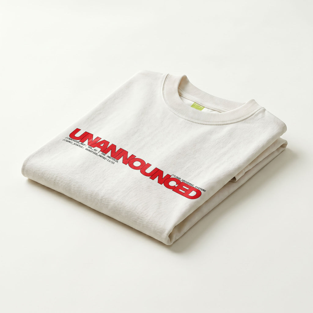 UNANNOUNCED | Unisex Regular Fit Minimalist T-Shirt | Vol. 2