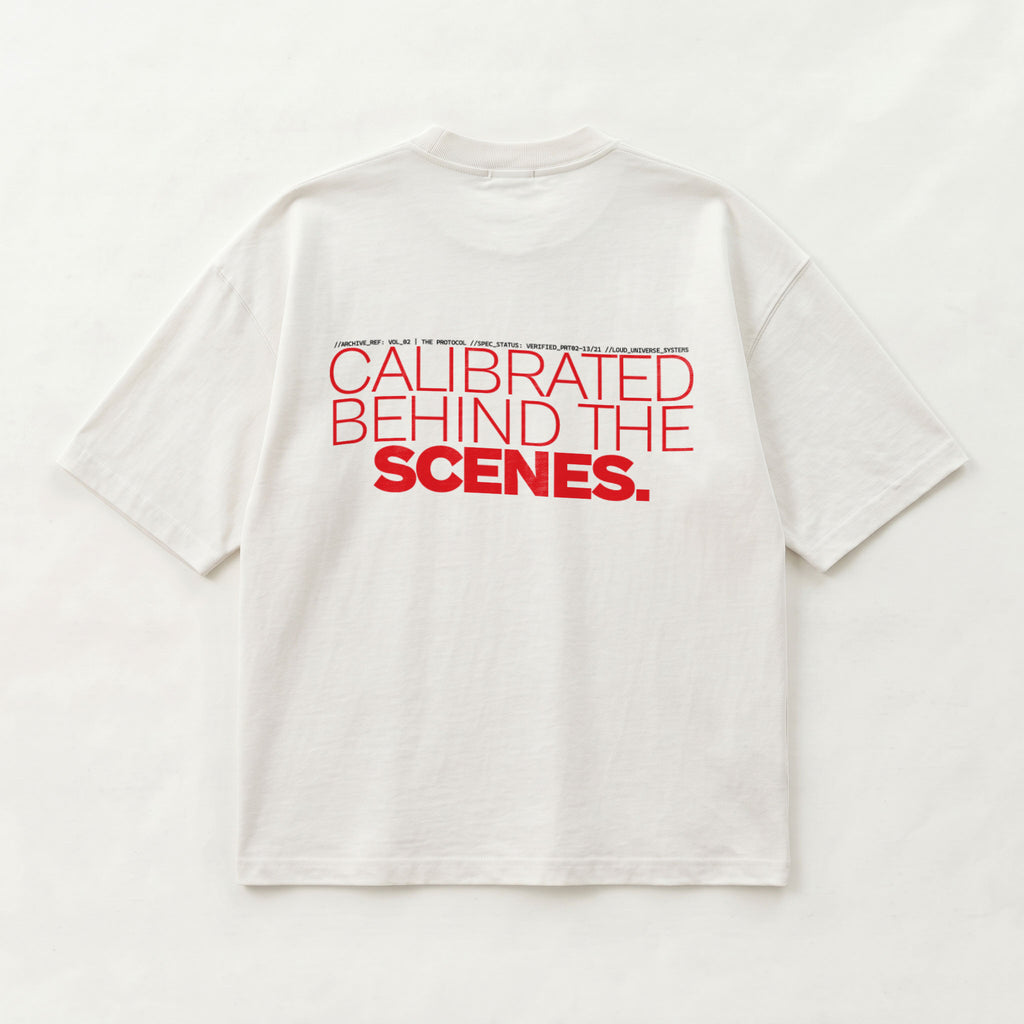CALIBRATED BEHIND THE SCENES | Unisex Oversized Heavyweight T-Shirt  | Vol. 2