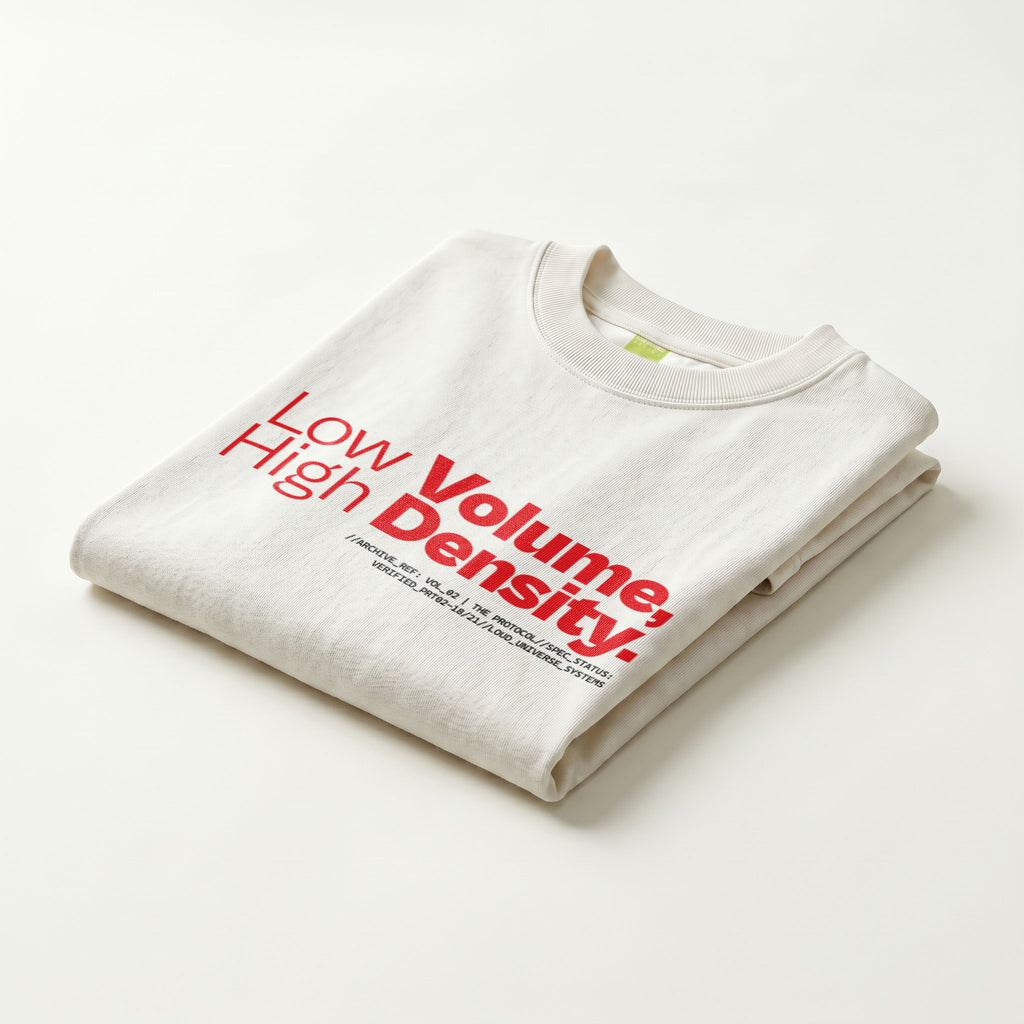 LOW VOLUME HIGH DENSITY | Unisex Regular Fit Minimalist T-Shirt | Vol. 2
