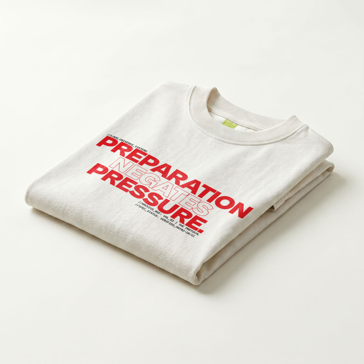 PREPARATION NEGATES PRESSURE | Unisex Regular Fit Minimalist T-Shirt | Vol. 2