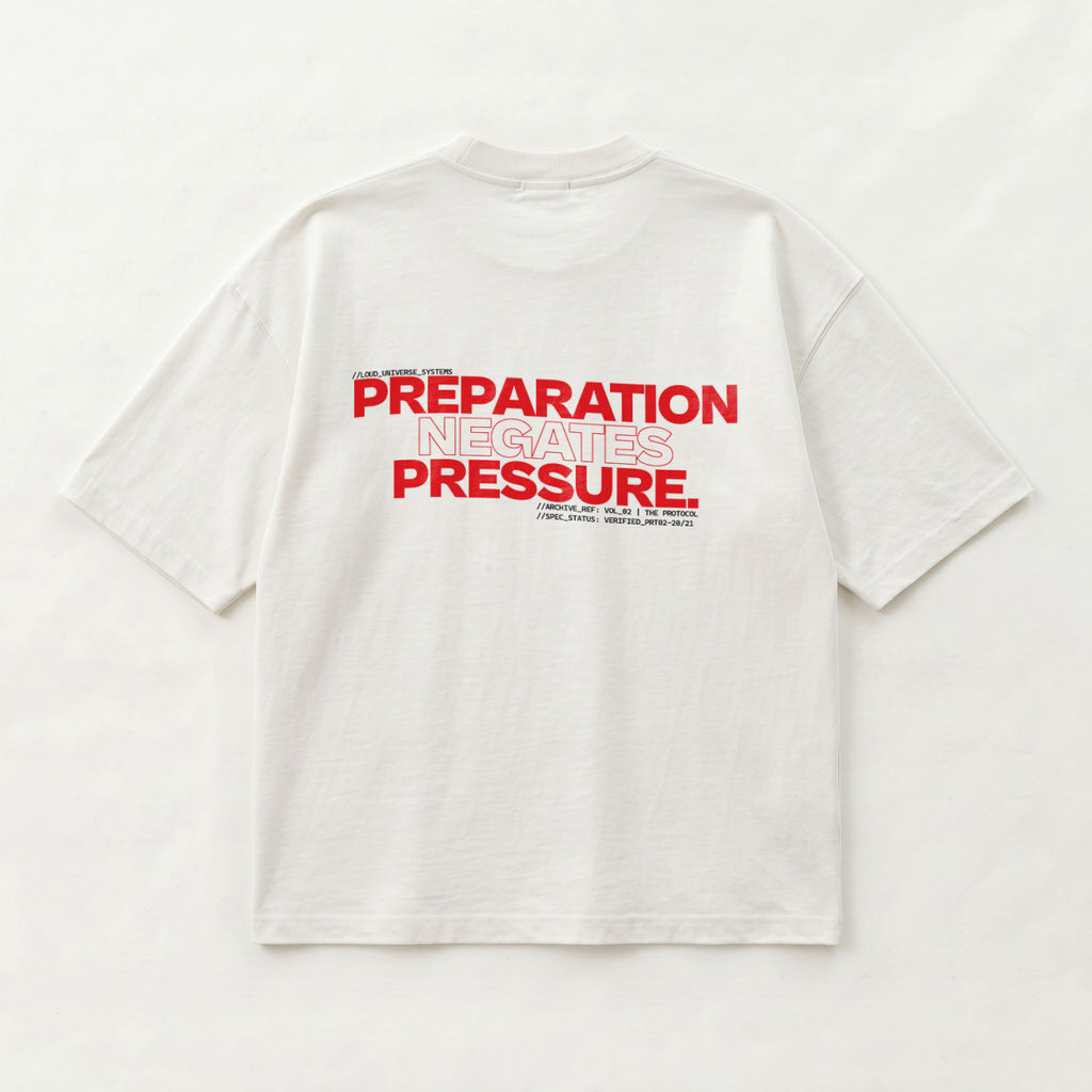 PREPARATION NEGATES PRESSURE | Unisex Oversized Heavyweight T-Shirt  | Vol. 2