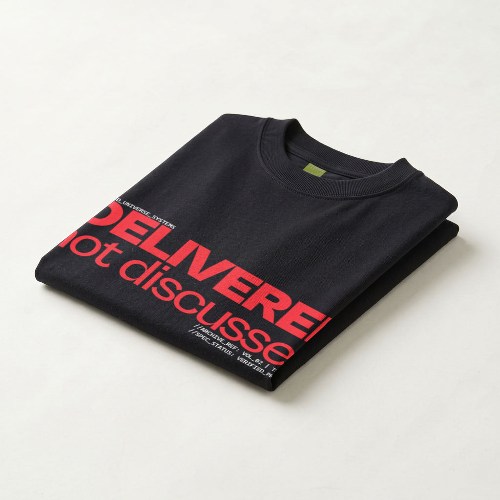 DELIVERED, NOT DISCUSSED | Unisex Regular Fit Minimalist T-Shirt | Vol. 2