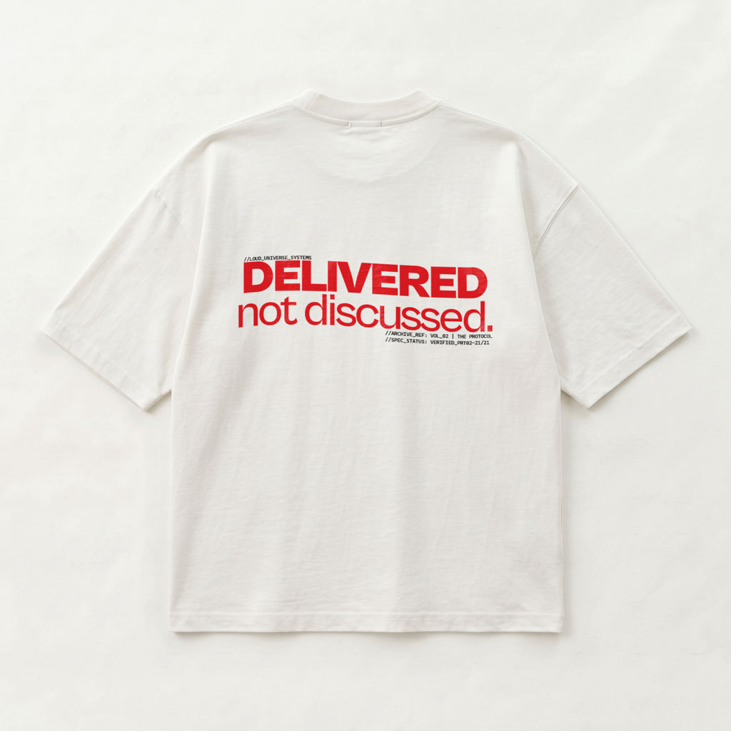 DELIVERED, NOT DISCUSSED | Unisex Oversized Heavyweight T-Shirt  | Vol. 2