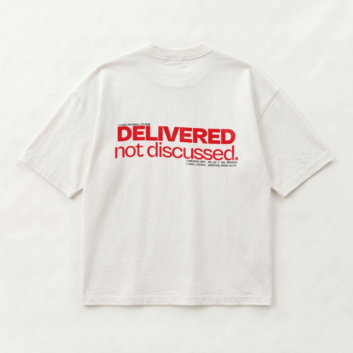 DELIVERED, NOT DISCUSSED | Unisex Oversized Heavyweight T-Shirt  | Vol. 2