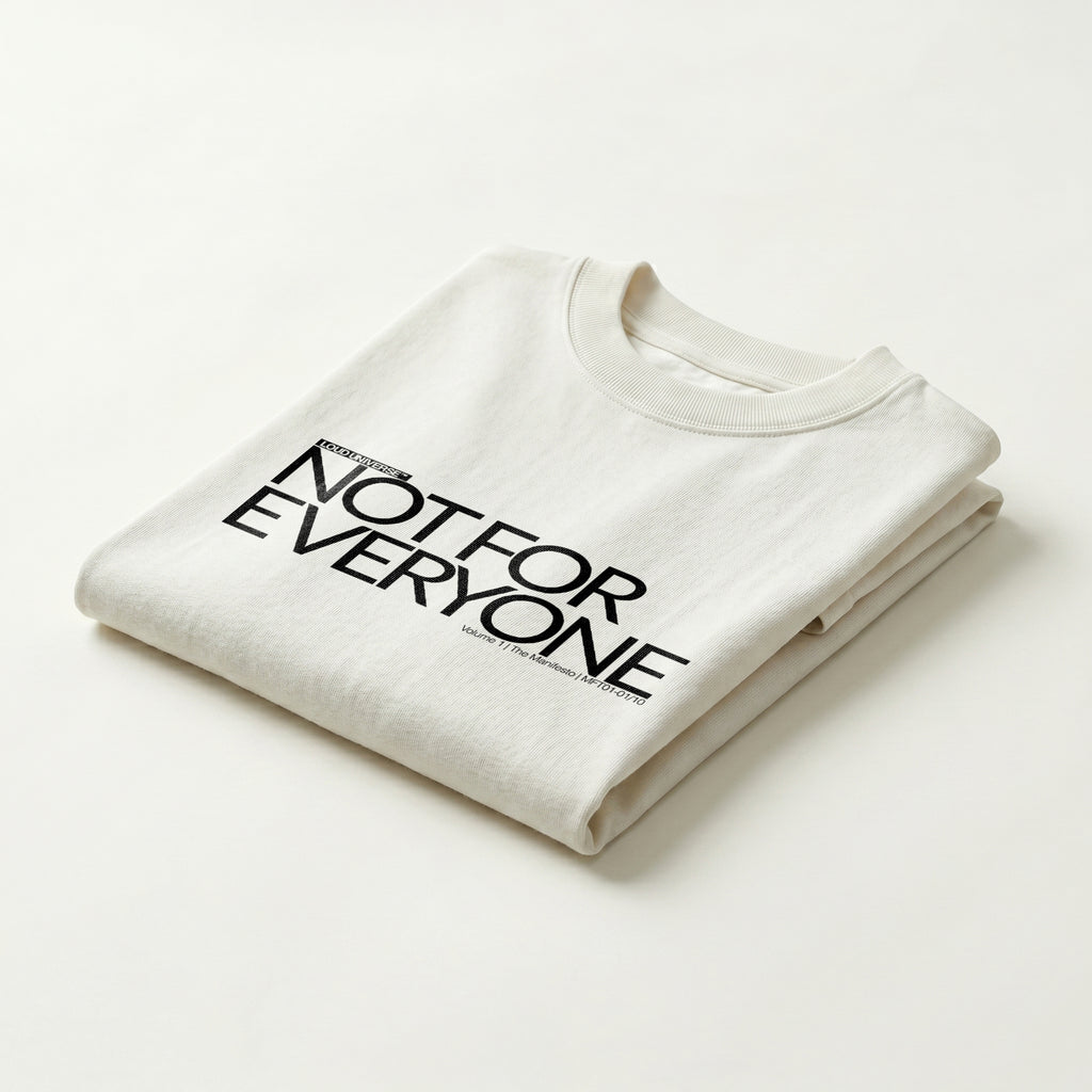 T-Shirt | Not For Everyone (MFT01-01) | Vol. 1: The Manifesto