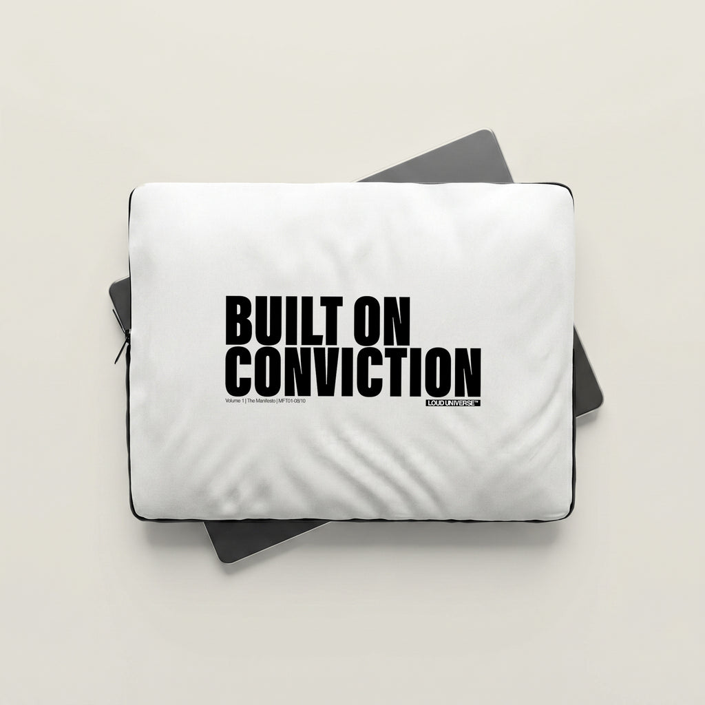 Laptop Sleeve | Built on conviction (MFT01-08) | Vol. 1: The Manifesto